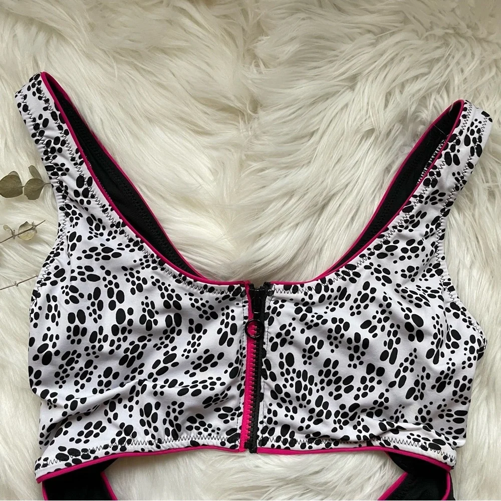 Nike Party Dots Women’s Cutout One-Piece Swimsuit M NWT